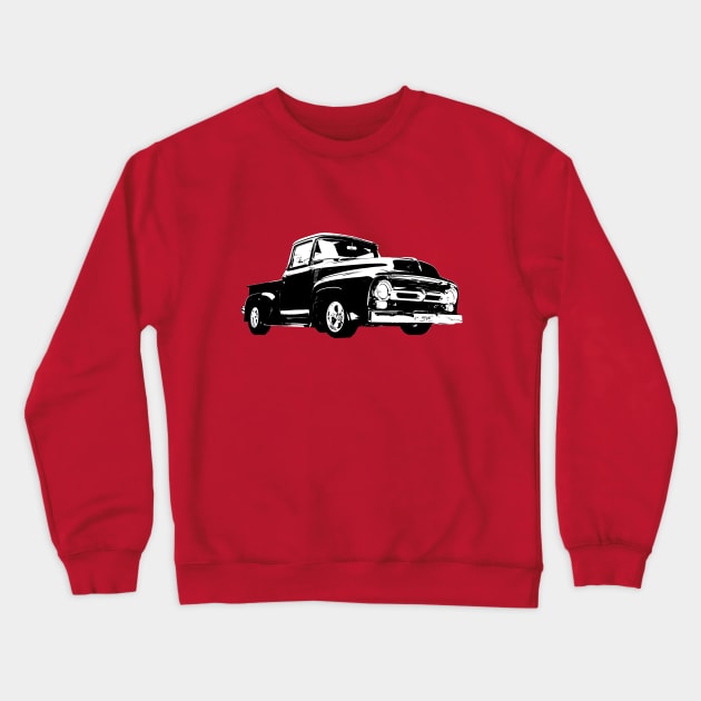 1956 Ford F100 Crewneck Sweatshirt by GrizzlyVisionStudio